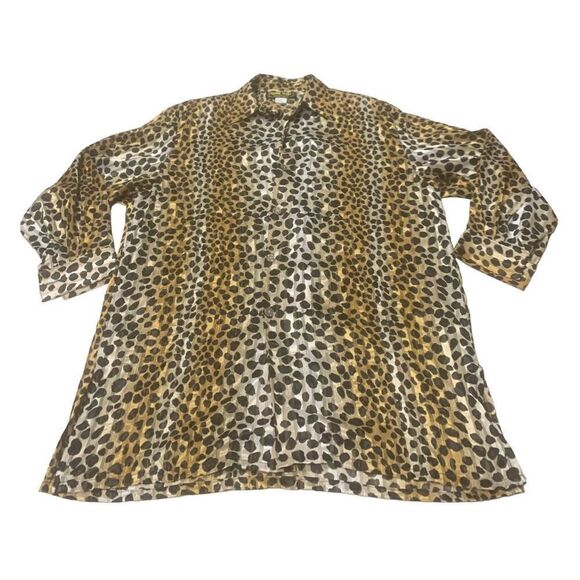 Vintage Cheetah Patterned Button Down - Picture 1 of 9